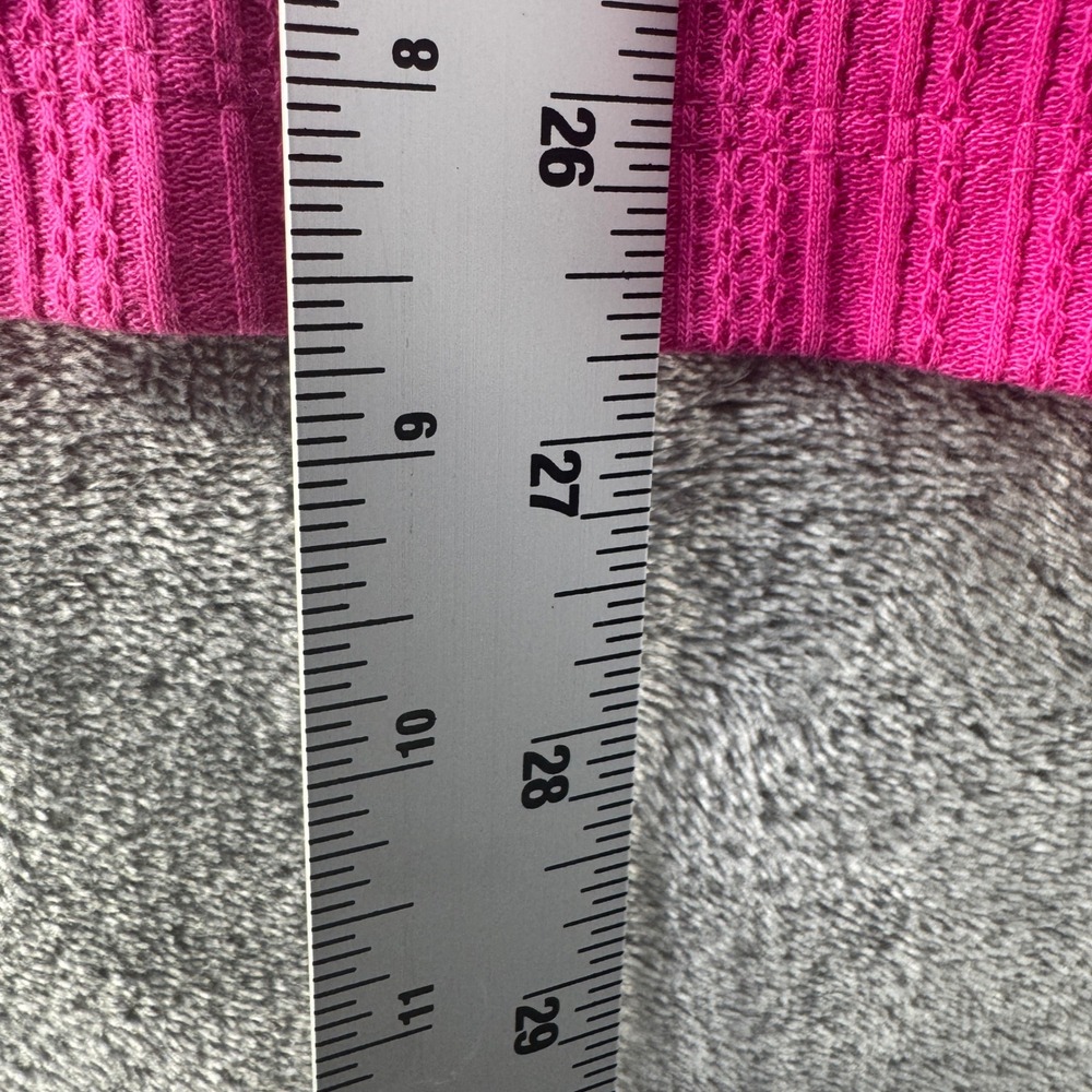 NWOT Isaac Mizrahi Live Pink Textured Knit Open Front Cardigan 3/4 Sleeve M - Picture 6 of 8